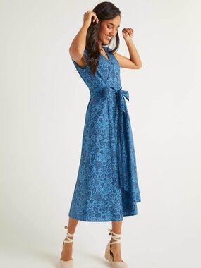 Boden Blue Printed Maxi Dress